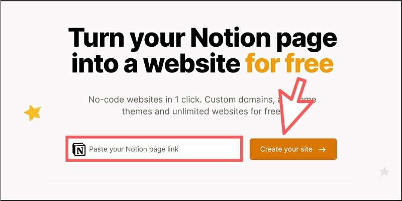 Popsyのトップページで、NotionでコピーしたURLを貼り付けて完了です。